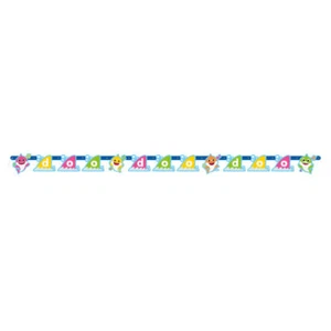 Unique Industries Baby Shark Large Jointed Banner "DOO "DOO "DOO 6 Feet (1.82M) - Picture 1 of 2