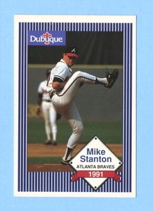 Mike Stanton - 1991 Dubuque Hotdogs - Atlanta Braves Card - SGA - Regional Issue