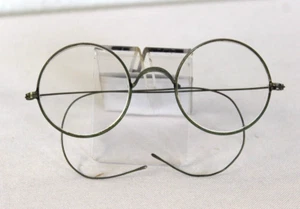 Late 1800's Children's Round Wire Rim Prescription Glasses 4" - Picture 1 of 21