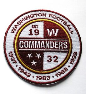 (1) LOT OF (1) WASHINGTON COMMANDERS EMBROIDERED PATCHES ITEM # 27B
