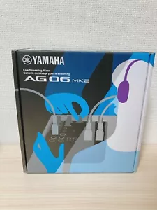 YAMAHA Live Streaming Mixer USB Audio Interface AG06 AG06MK2 B Black 6ch - Picture 1 of 8