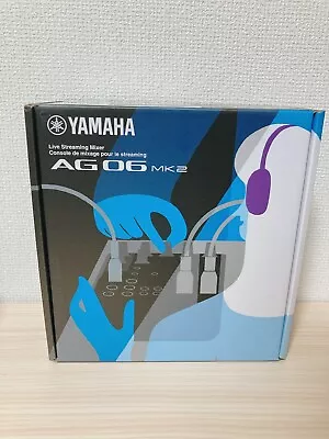 YAMAHA Live Streaming Mixer USB Audio Interface AG06 AG06MK2 B Black 6ch - Image 1 of 4