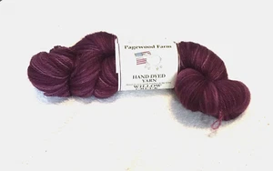 Pagewood Farms Hand Dyed Sock Yarn PLUM 100% Merino 1 Hank, 4 oz. 675 Yds - Picture 1 of 3
