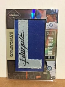 Adrián Beltré 2005 Leatf Limited autógrafo Lettermen parche en L firma #6/10 SP - Imagen 1 de 2