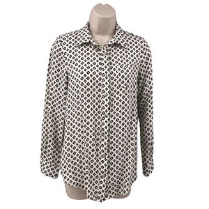 BLVD Collection Womens Blouse Top Size Small Long Roll Up Sleeve Button Front  - Picture 1 of 11