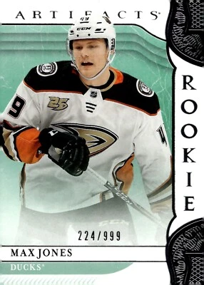 Max Jones - 2019-20 Upper Deck Artifacts /999 Rookie Card #164 - Anaheim Ducks - Image 1 of 2