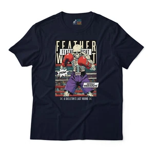 Camiseta gráfica de boxeo peso pluma esqueleto partido - Unisex - Imagen 1 de 7