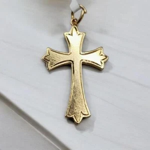 9ct gold cross pendant 3g sh23494b - Picture 1 of 9