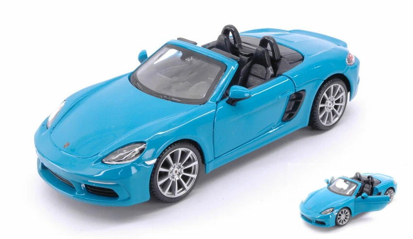 Porsche 718 Boxster Cabriolet Bluegreen 1:24 Model 21087B BBURAGO - Immagine 1 di 1