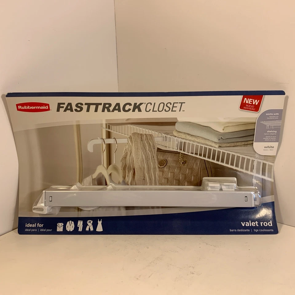 Rubbermaid Fastttrack Closet Valet Rod 1954964 - 21.5 .1 x 0.9 Inches