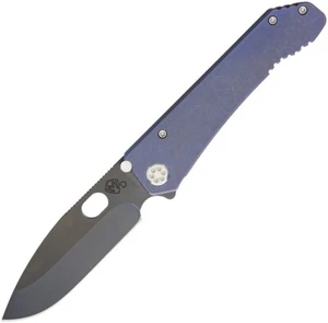 Medford 187 DP Framelock Blue Titanium Handle Folding D2 Blade Knife 002DPQ37A2 - Picture 1 of 1