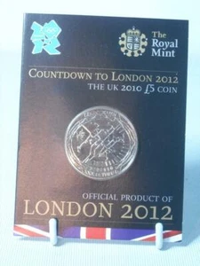 Royal Mint 2010 COUNTDOWN TO LONDON 2012 BU £5 POUND COIN Sealed on Card - Picture 1 of 4