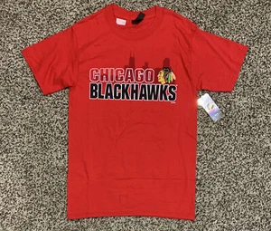 NEW w/tags Chicago Blackhawks Skyline Mens S Red Shirt NHL Tommy Hawk Hockey - Picture 1 of 6