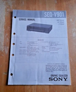 Sony SEQ-V901 Graphic Equalizer Service Manual UK AEP Model - Bild 1 von 5