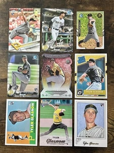 TYLER GLASNOW Lot of 9 RCs! Die-Cut, Mini Shimmer, BC Variant, 🔥Dodgers! - Picture 1 of 2