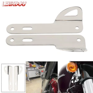 Stainless Steel Front Fork Tie-down Point Brackets For Harley Touring FLHT 14-23 - Bild 1 von 11