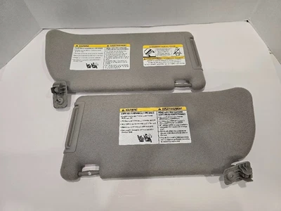 05-12 Nissan Xterra Frontier Driver & Passenger Sun Visors Gray Cloth OEM P810 - Image 1 of 4