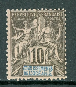 French Polynesia 1892 Tahiti 10¢ Black Scott #6 MNH I324 - Picture 1 of 6