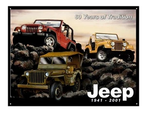 Jeep Schild 30 x 40 Off Road  Oldtimer Motiv Anniversary US-Car Wrangler *403 - Bild 1 von 4