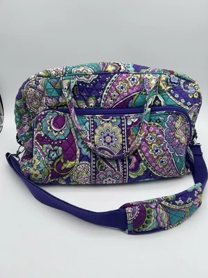 Bolso grande para pasar la noche Vera Bradley Grand Traveler púrpura brezo cachemir fin de semana Foto 1 de 4