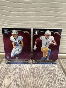 2024 Panini Totally Certified Purple Mirror RC Ladd Mcconkey + Quentin Johnston - Bild 1 von 4