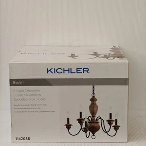 Kichler Beulah 5-Light Chandelier Faux Pine And Light Olde Bronze Finish - Picture 1 of 2