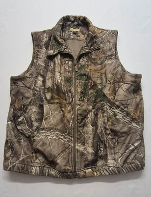 Hobbs Creek Fleece Hunting Realtree Camo Vest Men's XL Y2K Windproof Full Zip - Image 1 of 4