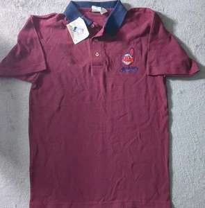 MLB Cleveland Indians Chief Wahoo Polo Shirt Mens S Small Printees Shirt NEW NWT - Picture 1 of 9