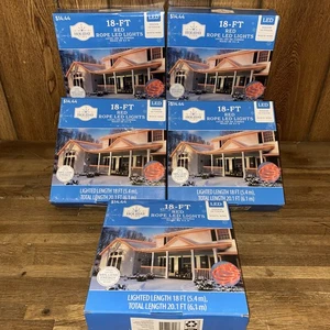 HOLIDAY TIME - 18FT indoor/ outdoor Red Rope LED lights  Christmas NEW 5 Boxes - Picture 1 of 2