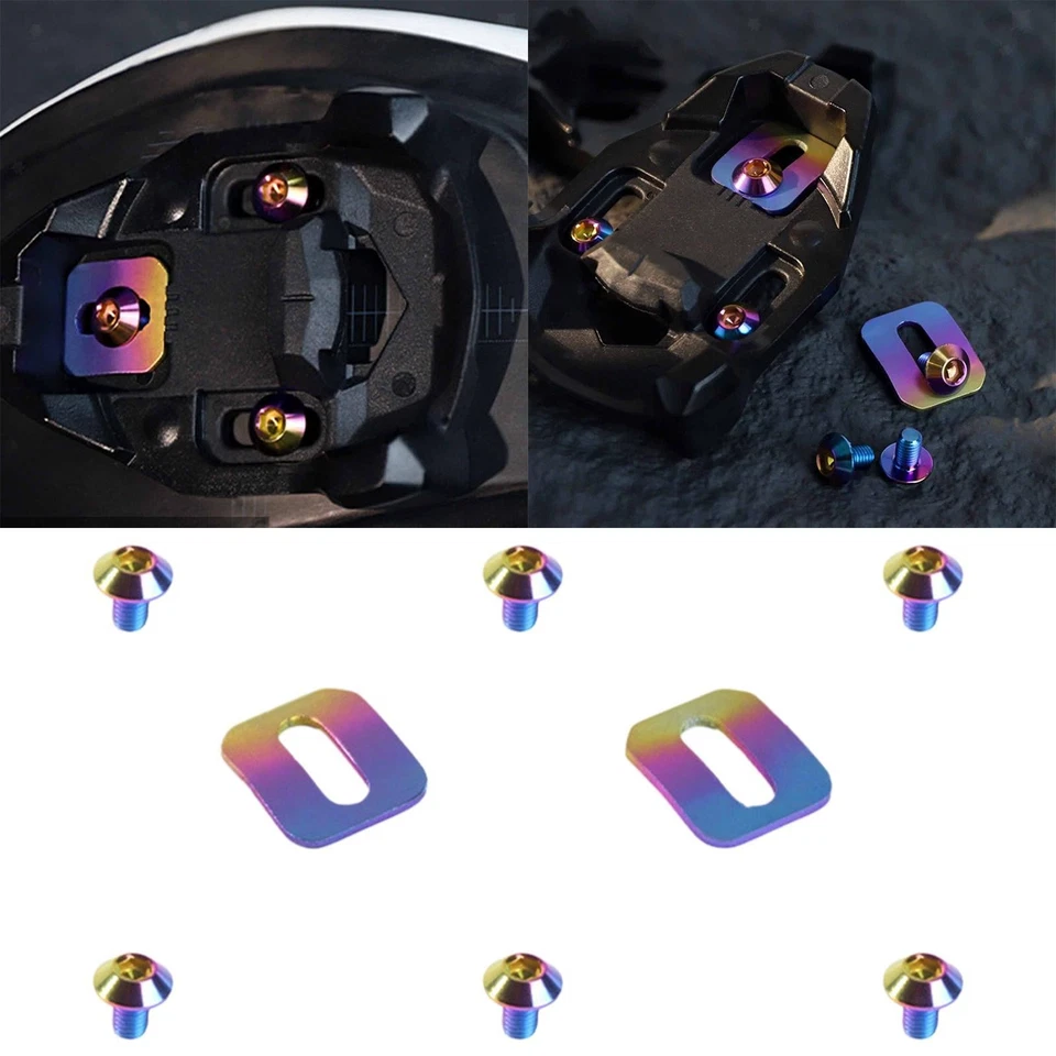 2x Arandelas de juntas de pedal autobloqueantes para bicicleta con tornillos Foto 1 de 1