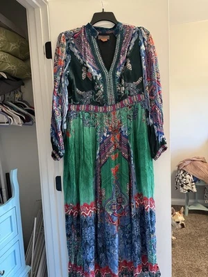 Maxi Vestido Bhanuni by Jyoti Anthropologie Talla Grande Foto 1 de 2