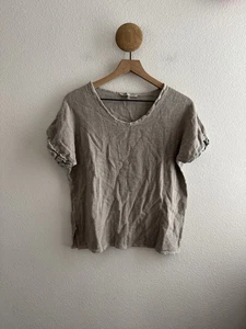 Tempo Paris Leinen Tshirt Top Größe L - Bild 1 von 7
