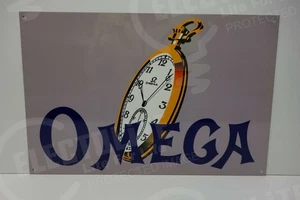 OMEGA WATCH SIGN OFFICIAL DEALERSHIP SIGN. 10.5 HIGH" X 16" WIDE - Picture 1 of 3