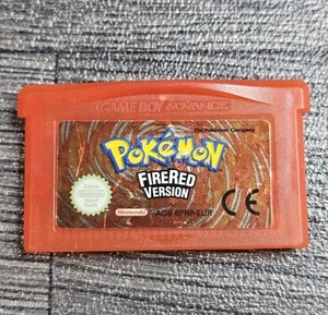 Genuine Pokemon Fire Red - Nintendo Game Boy Advance GBA - Working Clock Battery - Picture 1 of 7