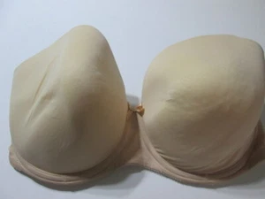 Freya Bra Size 34FF Beige Underwired Lined Adjustable Strapless Balconette - Picture 1 of 7