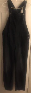 Girls’ XXL (16) Plus Old Navy straight black-wash distressed Jean Overalls - Picture 1 of 2