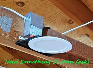 Canless LED light, fixture mount 4 in, ( stud mounts only, 5pc ) - Picture 1 of 11