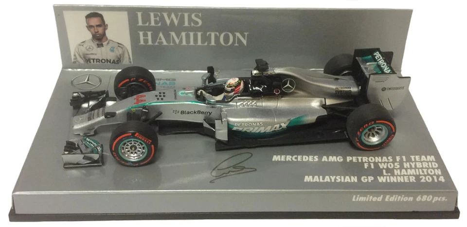Minichamps Mercedes W05 ganador GP de Malasia 2014 - Lewis Hamilton campeón 1/43  Foto 1 de 1