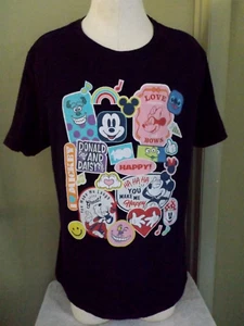 CAMISETA DISNEY 100 RETRO ICONOS * L * NEGRA * DISNEY / PIXAR * MICKEY STITCH * - Imagen 1 de 6