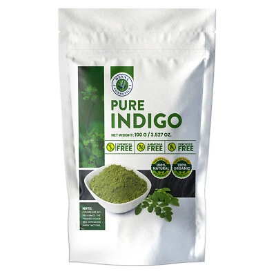 Indigo Powder For Hair Dye, Black, Coloring, Can Be Used With Henna, Organic - Image 1 of 4