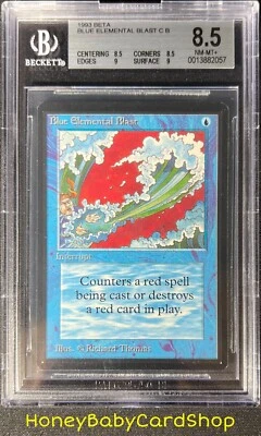 MTG Limited Edition Beta 1993 Blue Elemental Blast BGS 8.5Q++ (B. Quad++) MINT - Image 1 of 4