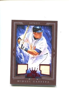 MIGUEL CABRERA TIGERS 2015 DONRUSS DIAMOND KINGS DUAL BAT & JERSEY CARD #12/99 - Picture 1 of 3