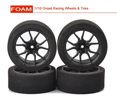Onroad Rc Car Racing 40R Foam Tire Wheel Set for Xray t3 t4 nt1 - Image 1 of 4