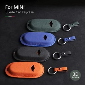 Car Key Case Cover Protector Fob Suede for Mini U25 J01 J05 F65 F66 2024 2025 - Picture 1 of 16