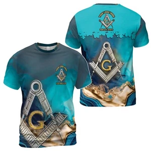 Camiseta Personalizada Mansonry Master Mason Marbling Para Hombre S-5XL - Imagen 1 de 4