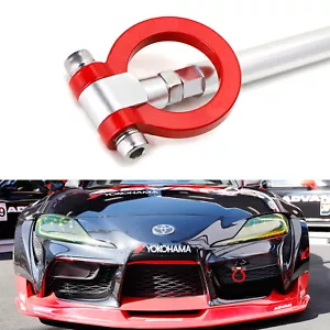 Red Track Racing Style Aluminum Tow Hook Ring For 2020-up Toyota Supra GR - Picture 1 of 12