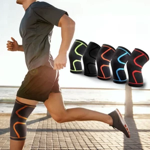 Knee Sleeve Compression Brace Support For Sport Gym Joint Pain Arthritis Relief - Picture 1 of 17