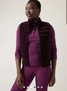 Athleta M Medium Hanover Hybrid Vest Spiced Cabernet NEW! #464618 - Picture 1 of 5
