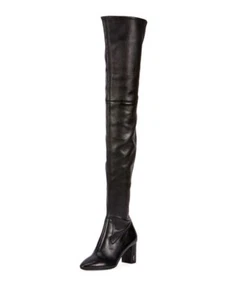 Saint Laurent Loulou Stretch Leather Over-The-Knee Boots Sz34.5 $1,695.00 - Picture 1 of 7
