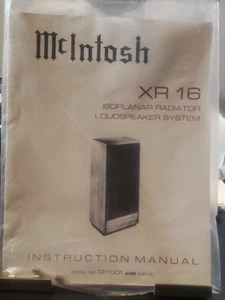 McIntosh XR 16 Isoplanar Radiator Loudspeaker System with Fuses-FREE SHIPPING! - Picture 1 of 3